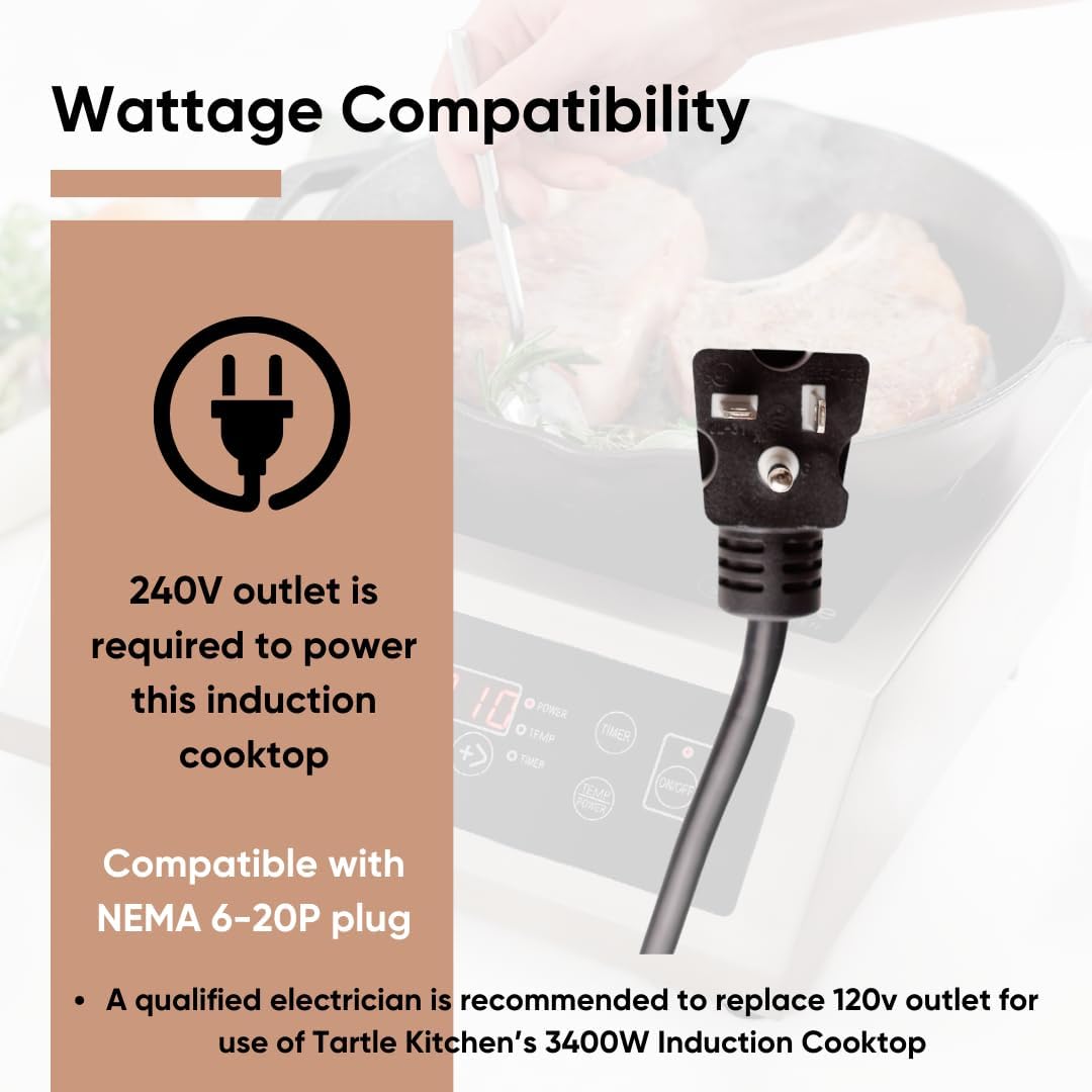 Commerical 3400W 240V Induction Cooktop Burner