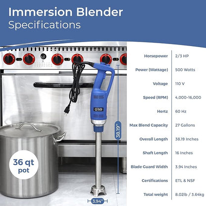 Heavy Duty 500W Immersion Blender