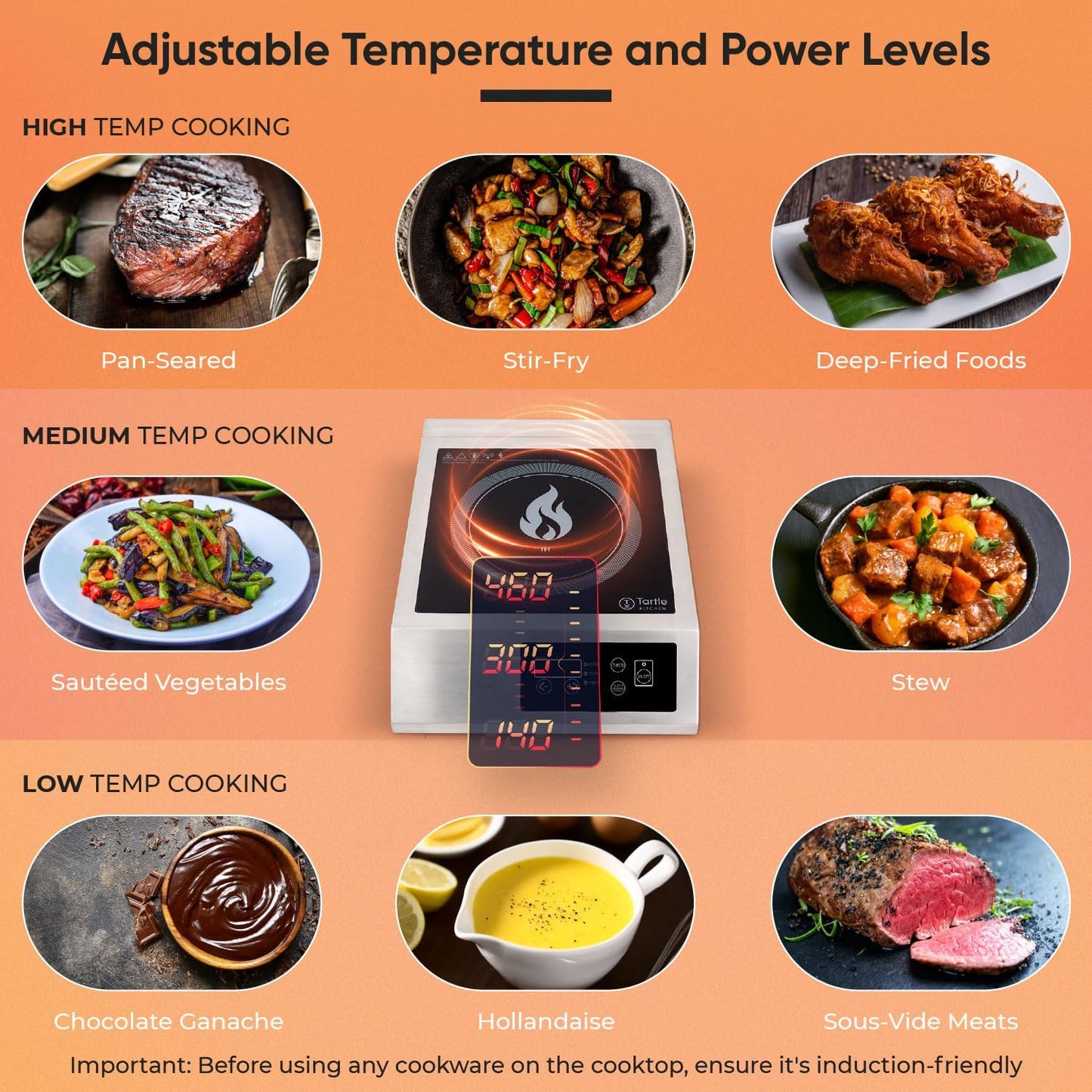 Commerical 3400W 240V Induction Cooktop Burner